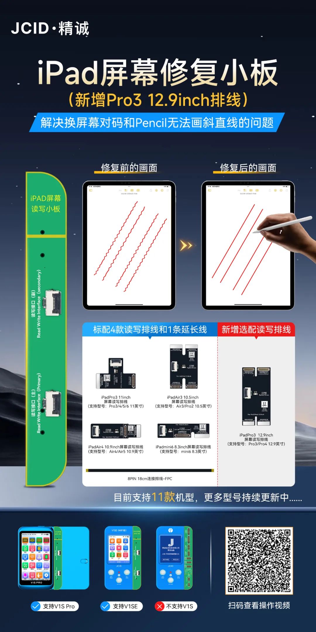 JC iPadパネル修復基板&ケーブル